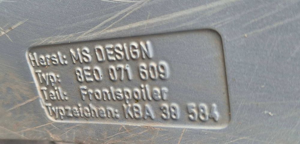 Zderzak przedni kompletny Audi A4 B6 MS DESIGN