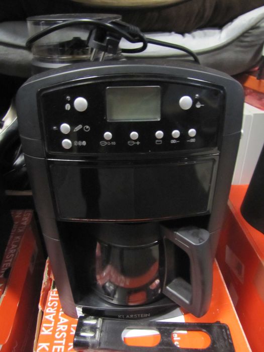 Ekspres do kawy z młynkiem na kawę ziarnistą stal Klarstein Aromatica