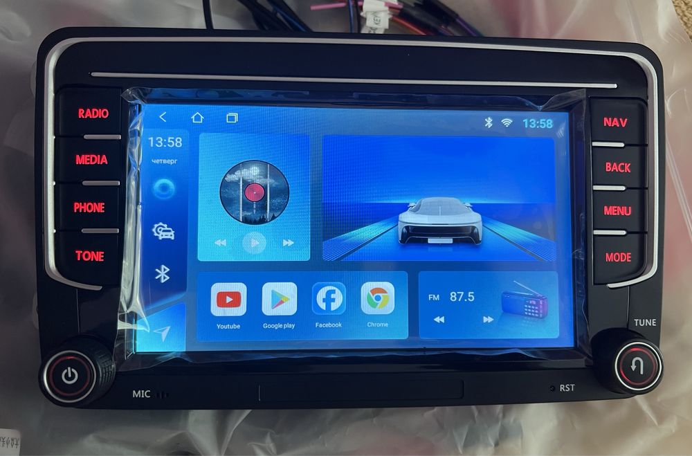 Магнітофон Carplay Android volkswagen skoda media магнітола пасат