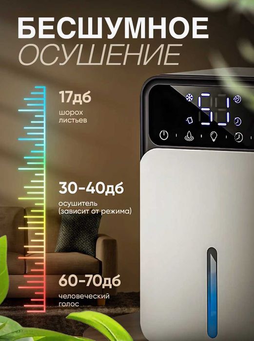 Осушувач повітря кімнатний, для дому, сенсорне управління, ЄС якість