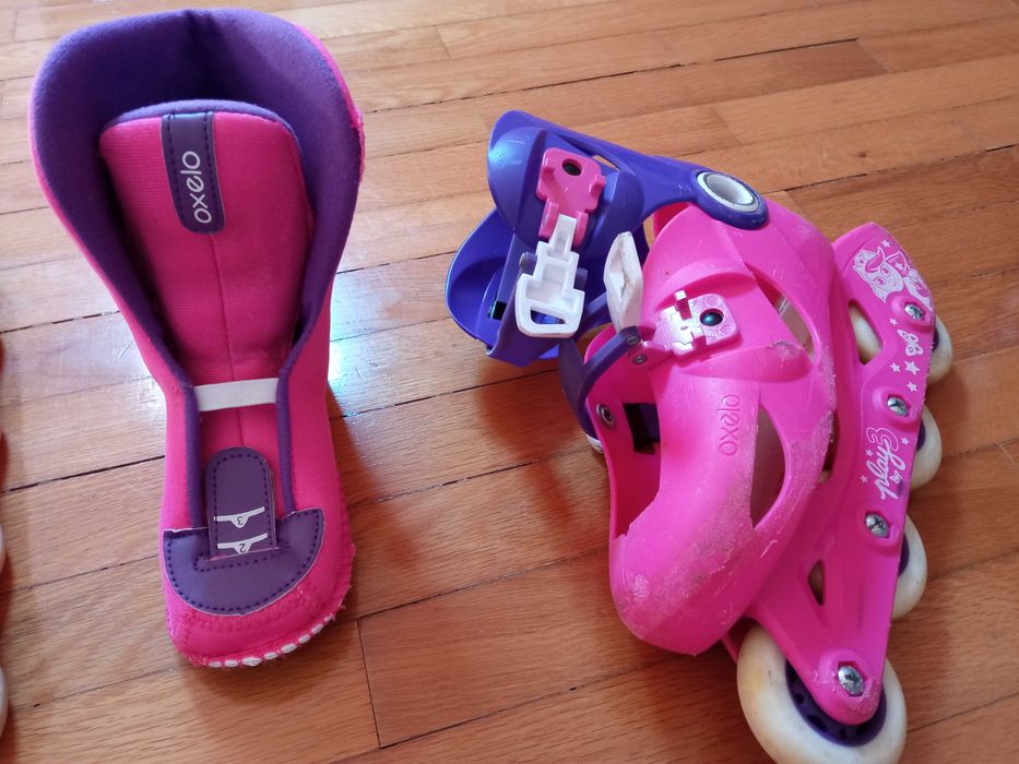 Patins em linha + capacete