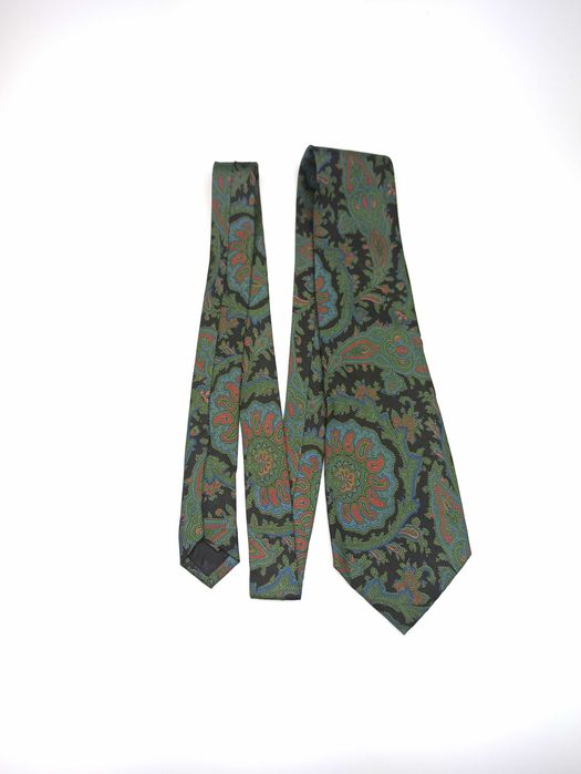 Nazareno Gabrielli jedwabny krawat czarny paisley bib66