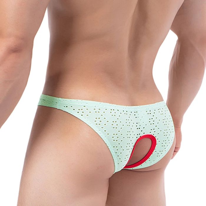 Erotyczne Męskie Slipy Siateczkowe, Otwarte Jockstrapy  - L