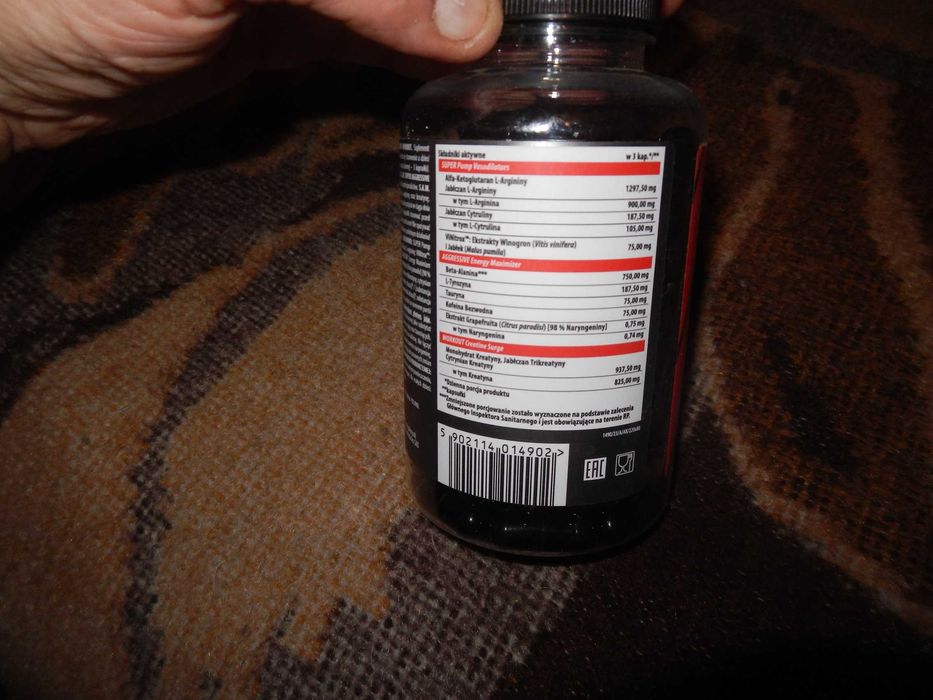 Wyprzedaż->TREC Saw 120 kaps PRE-WORKOUT Siła energia kofeina  S.A.W.