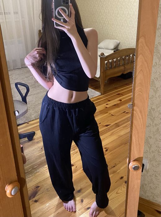 чорні жіночі базові джогери s