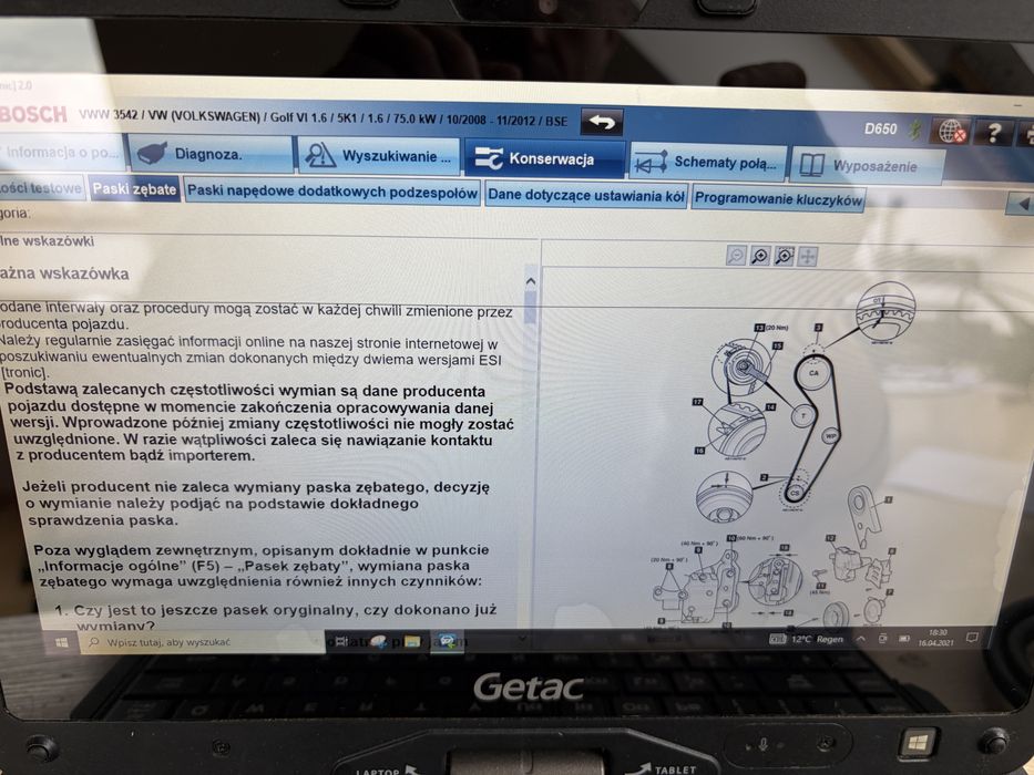 Tester Bosch Kts 940 z ESItronic 2.0 bez abonamentu odpowiednio 560 590 z Dcu 220.