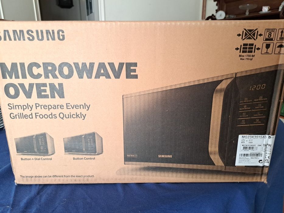 Micro-ondas SAMSUNG MG23K3515AS4 (23L com Grill-Inox) Selado