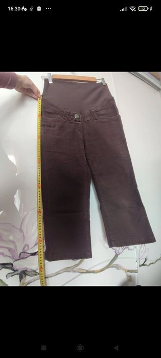 Krótkie Spodnie rybaczki ciążowe S h&m mama