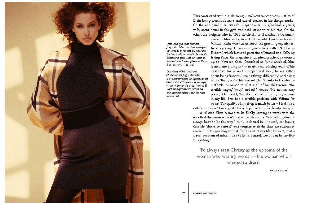 Album modowy Vogue on Calvin Klein kultowi projektantanci i fotografy