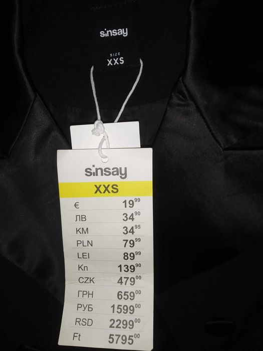 Dwurzędowa marynarka Sinsay XXS