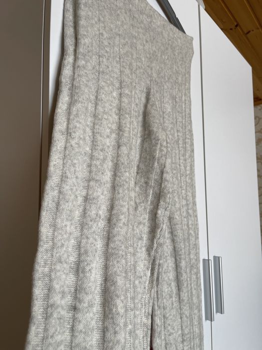 Теплий оверсайз костюм H&M сірий в рубчик , новий