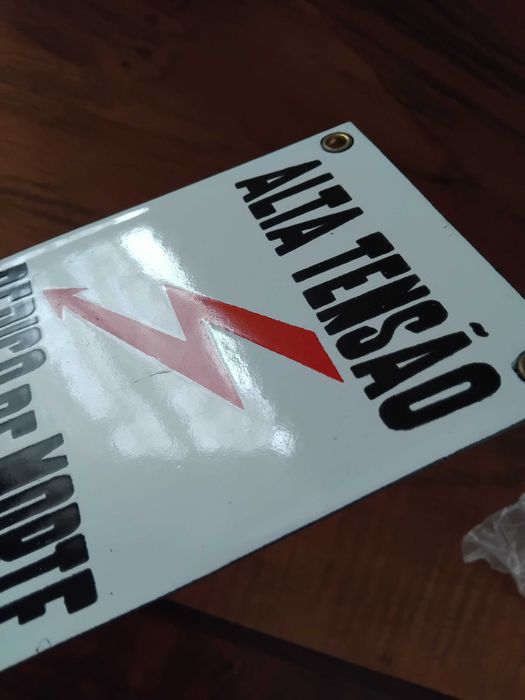 Placa antiga Perigo de morte