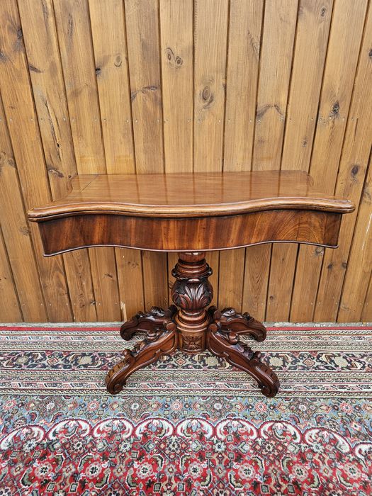 Stolik karciany karciaķ mahoń rozkładany #1551 Stylowy Węgrów