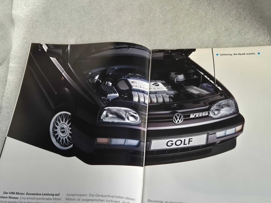Prospekt VW Golf VR6 - 08/1992 ! ! !