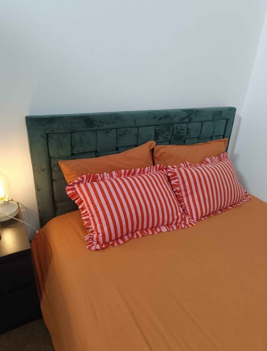 Cama veludo verde 140x200cm