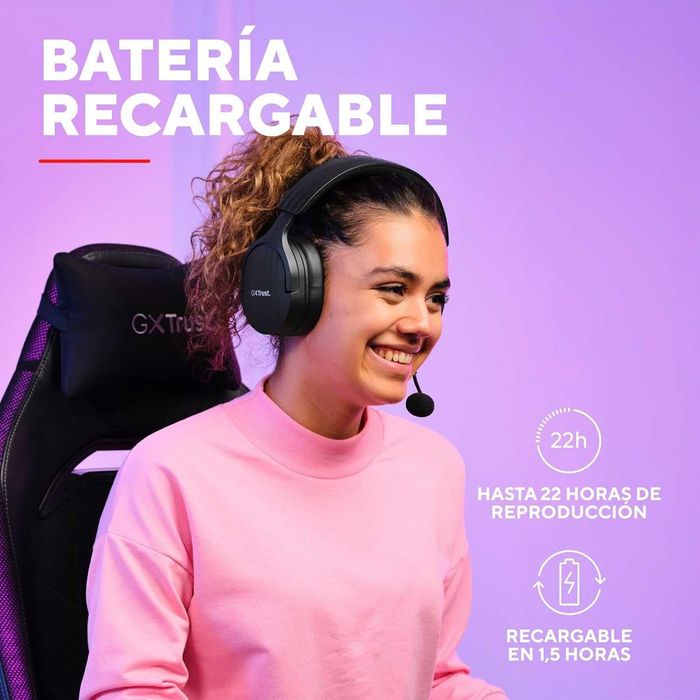 Auscultadores Trust GXTrust 491 Fayzo Gaming RGB s/ fios, Som 7.1