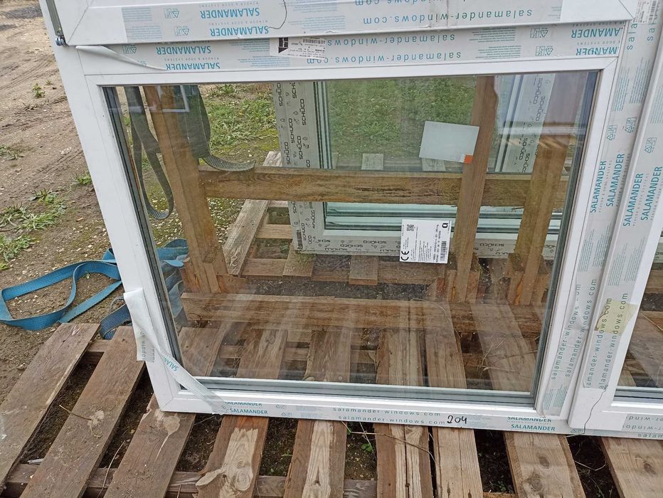 Okno tarasowe pcv 204/210 trzy szybowe okno+balkon