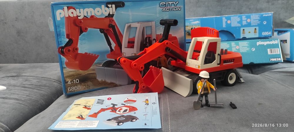Zestaw Playmobil koparka i ciężarówka  6860 i 6861