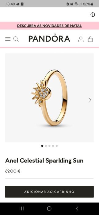 Anéis Celestial Sparkling Pandora