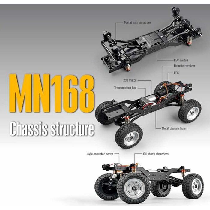 Машинка на пульті MN168 1/12 4WD Range Rover Off-Road Crawler MN Model