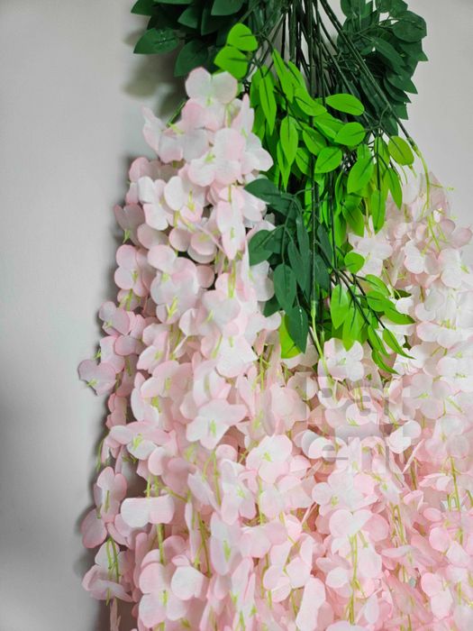 Wisteria różowa glicynia sztuczna girlanda dekoracja 12 sztuk