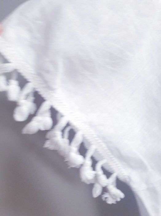 Biała lniana bluzka koszula tunika sukienka boho 38 Made in Italy