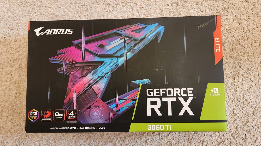 Відеокарта Gigabyte Aorus Elite 3060 Ti 8Gb 256 bit