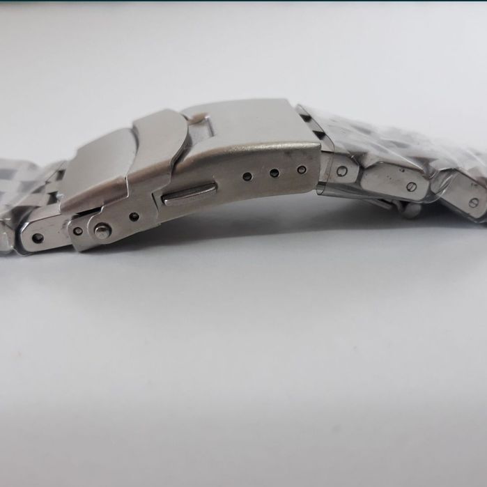 Bracelete Metálica Solida Enginner 20mm 22mm 24mm Fecho Báscula