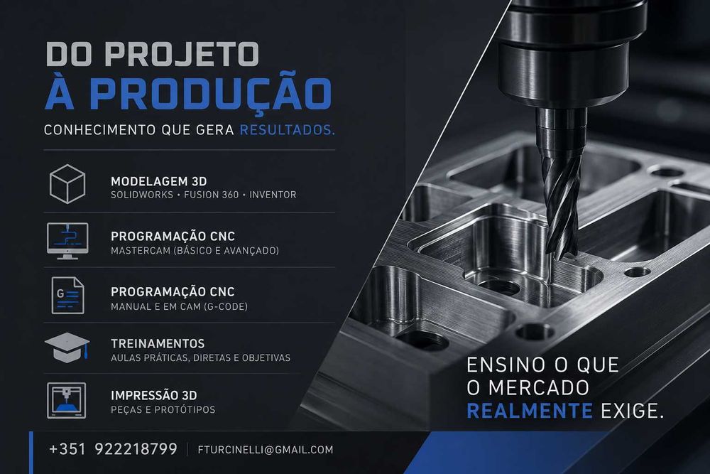 Treinamento CNC | Mastercam | Fusion 360 | CAD/CAM
