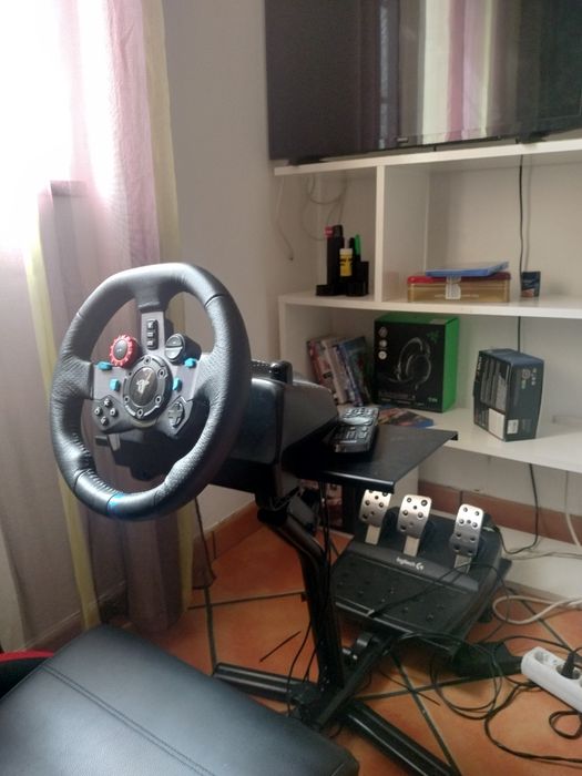 Conjunto Baquet Rali Cobra + Volante Logitech e Pedais