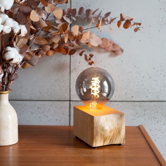 Unikalna lampka, ręcznie robiona, klon olejowany