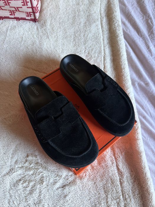 Klapki mule hermes