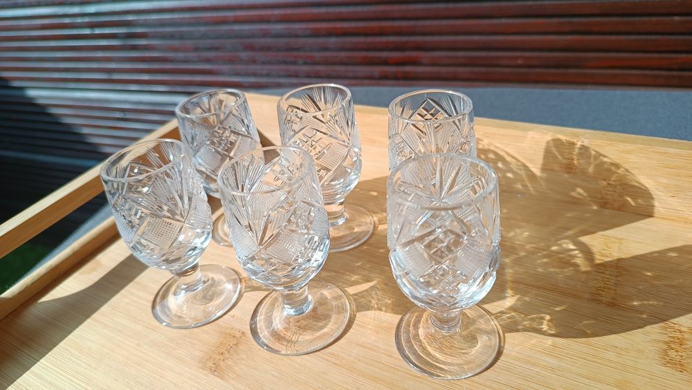 Zestaw kieliszków kryształ PRL