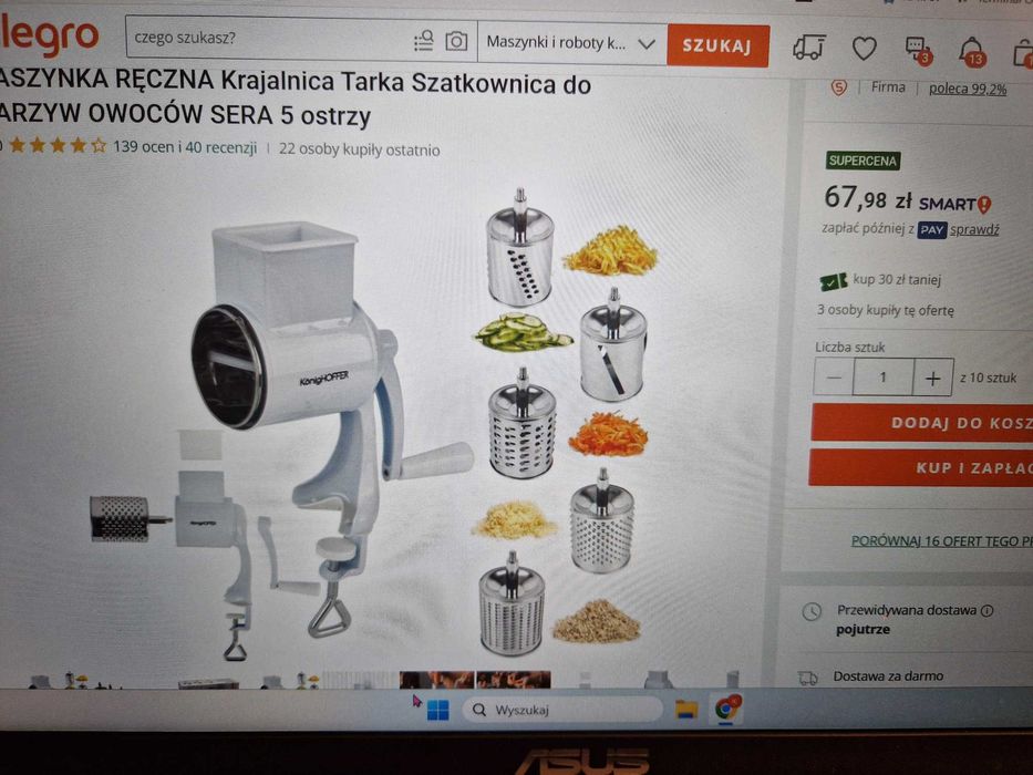 MASZYNKA RĘCZNA Krajalnica Konighoffer