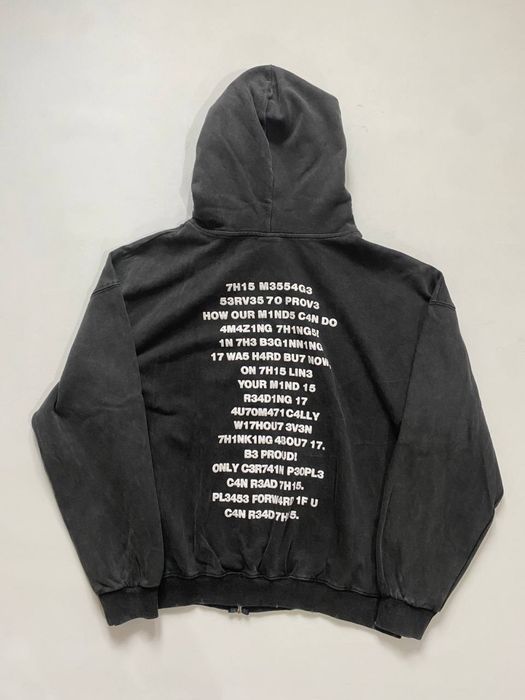 зип худи Vetements Brain Power zip hoodie