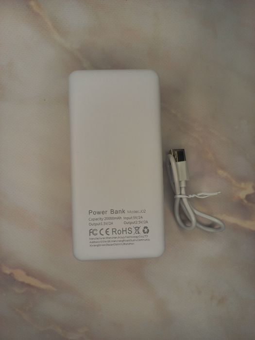 Павербанк 20000. Два юсб виходи +ліхтарик