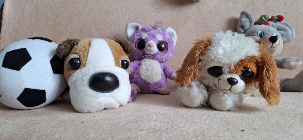 Zestaw zabawek pluszowych misie komplet w całości .