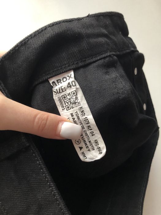 Спідниця жіноча джинсова на ґудзиках arox чорна