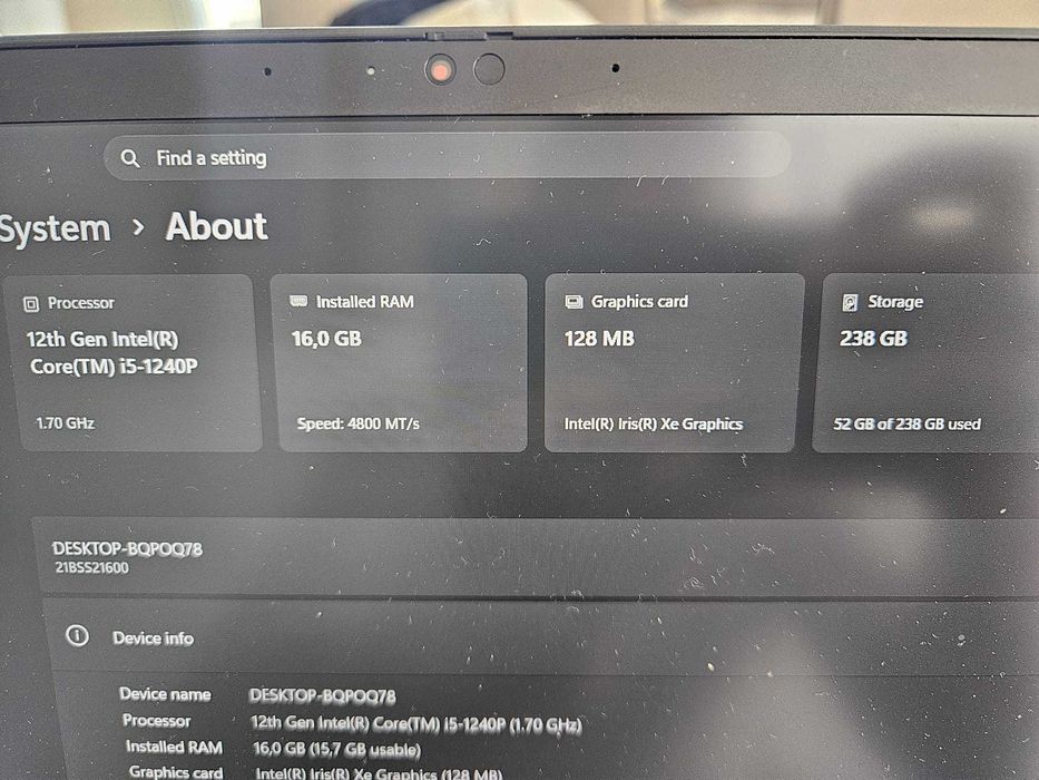 Lenovo ThinkPad T14s Gen 3, Intel Core i5-1240P (12ª Geração), 16GB RAM, Windows 11 Pro.