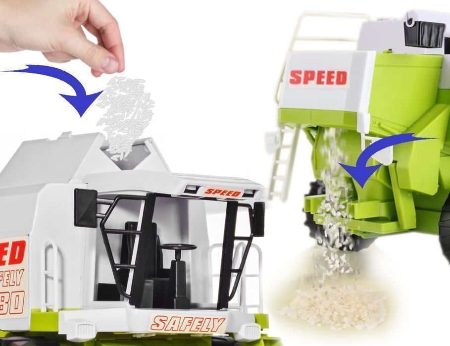 Ogromny Kombajn Zbożowy Traktor Zabawka /Ruchome Elementy\ 73cm