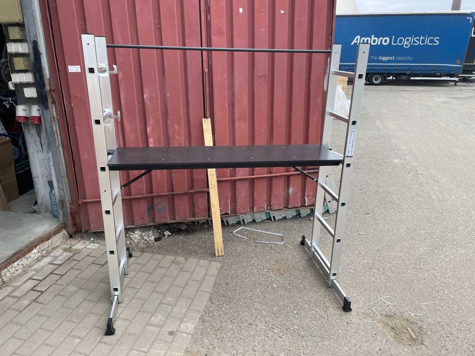 Rusztowanie aluminiowe drabinowe podest roboczy HIGHER 2x6 3w1 II Gat