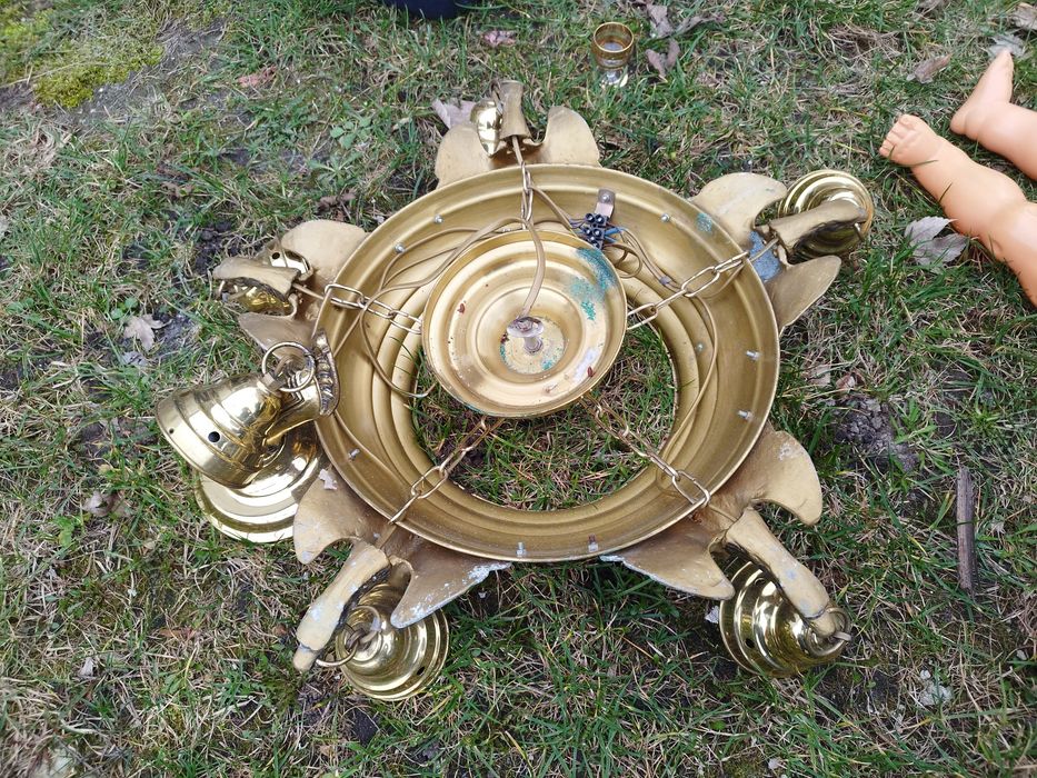 Dwa Żyrandole Z mosiądzu