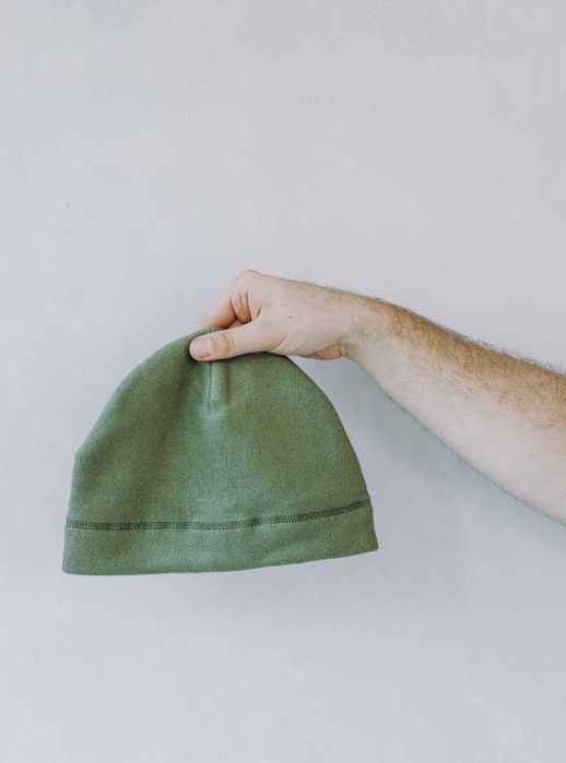 АКЦІЯ!!! Шапка чоловіча флісова чорна олива тепла шапка для чоловіка