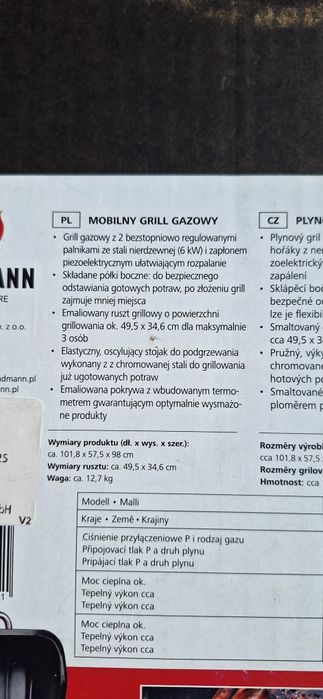 Grill gazowy. Nowy.