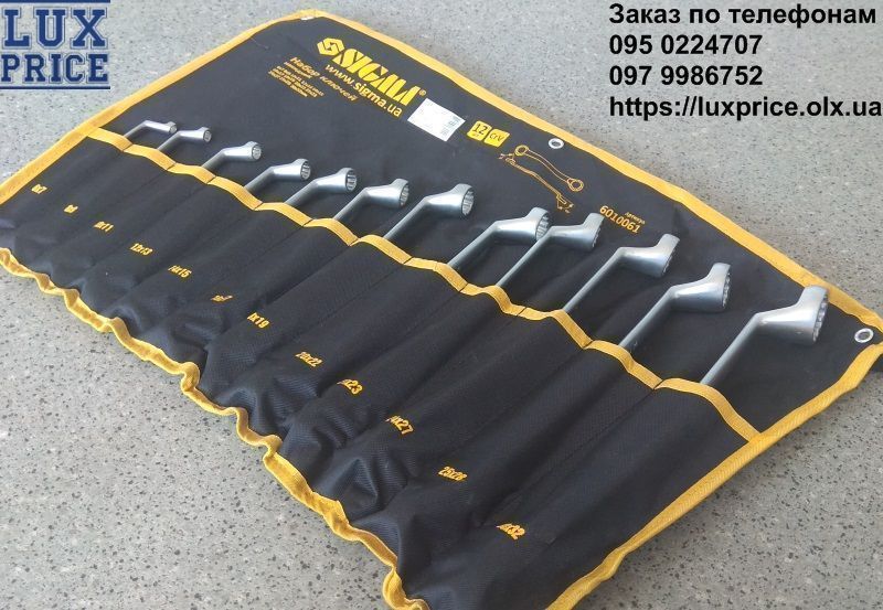 Ключи накидные 12шт 6-32мм Sigma 6010061 satine чехол. Набір ключів