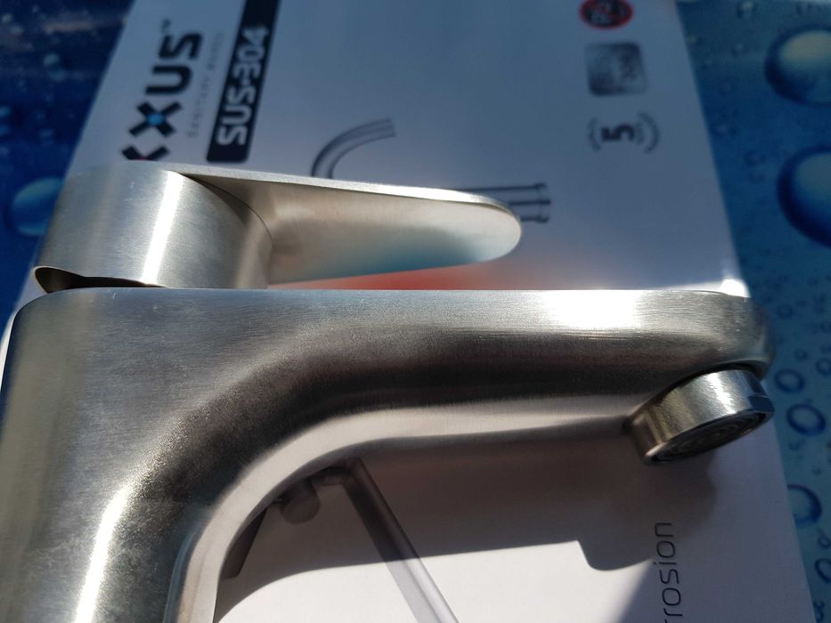 Смеситель змiшувач для умывальника Mixxus ASA-001-A (нерж. сталь)