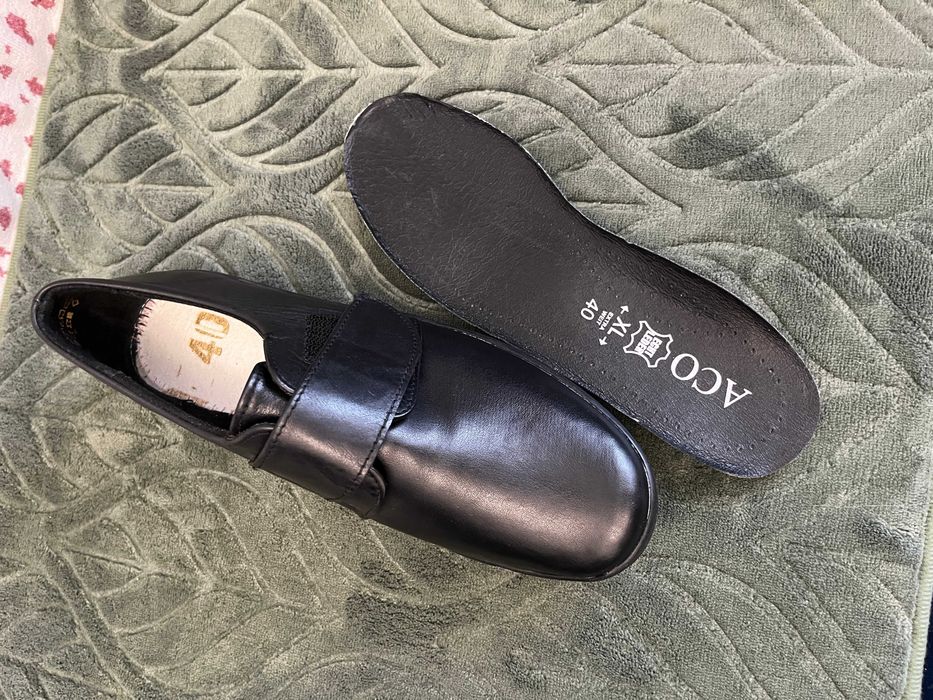 Skórzane półbuty Aco rozm.40 szeroka  stopa