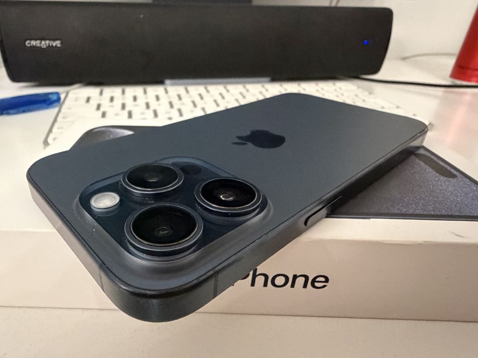 iPhone 15 Pro 512gb Titanium Blue IOS 18 Bateria 98% od nowości