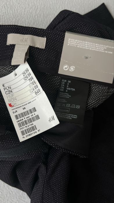 Nowe spodnie HM w kropki z metką