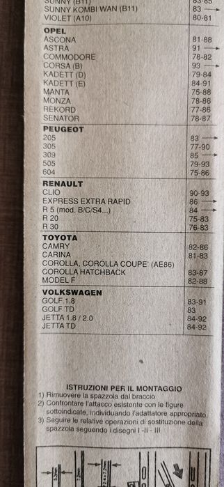Escovas Limpa Vidros Automóvel